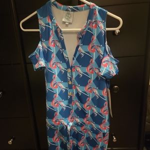 Brand New flamingo romper